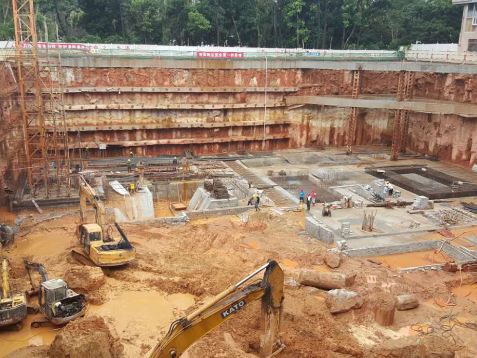 深圳天居景田公寓咬合桩基坑支护及桩基础工程